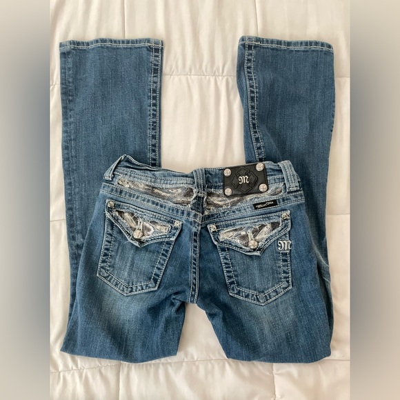 Miss Me Pants - Miss me jeans bootcut jeans double button fly jewels